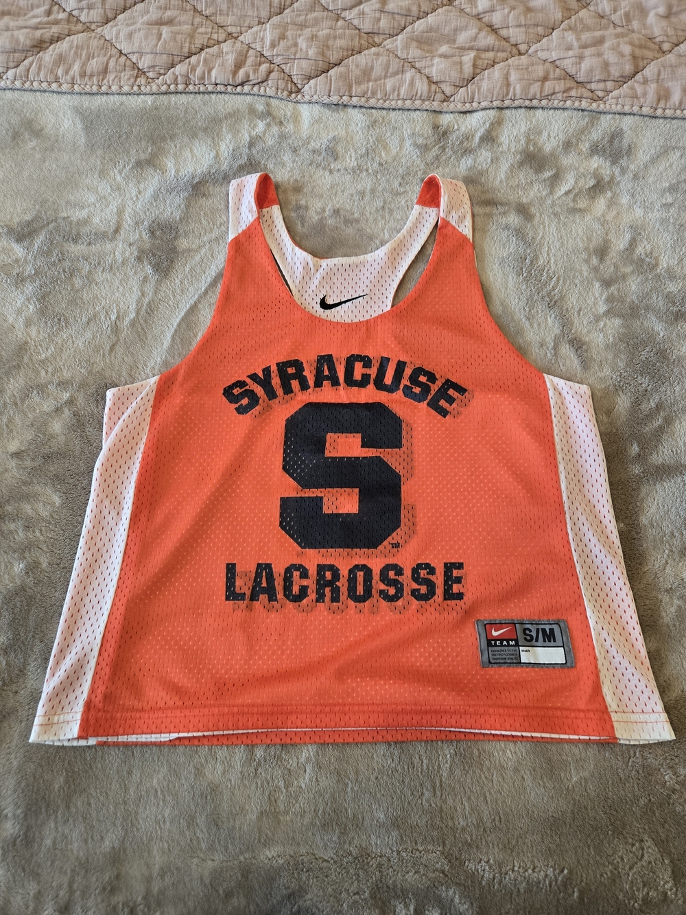 Nike Syracuse Lacrosse Orange Mesh Practice Jersey
